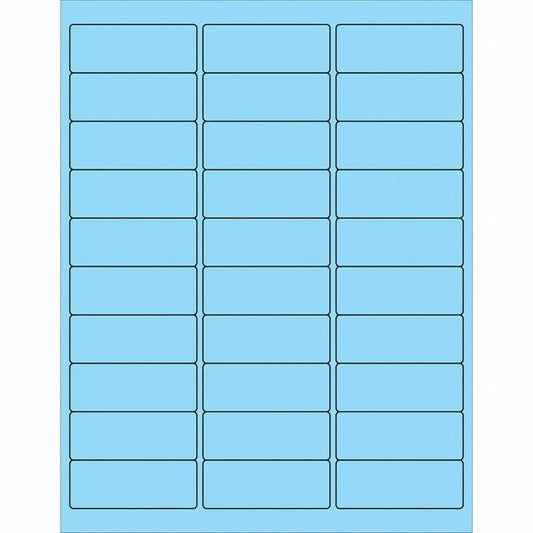 Tape Logic® Removable Rectangle Laser Labels, 2 5/8" x 1", Pastel Blue, 3000/Case