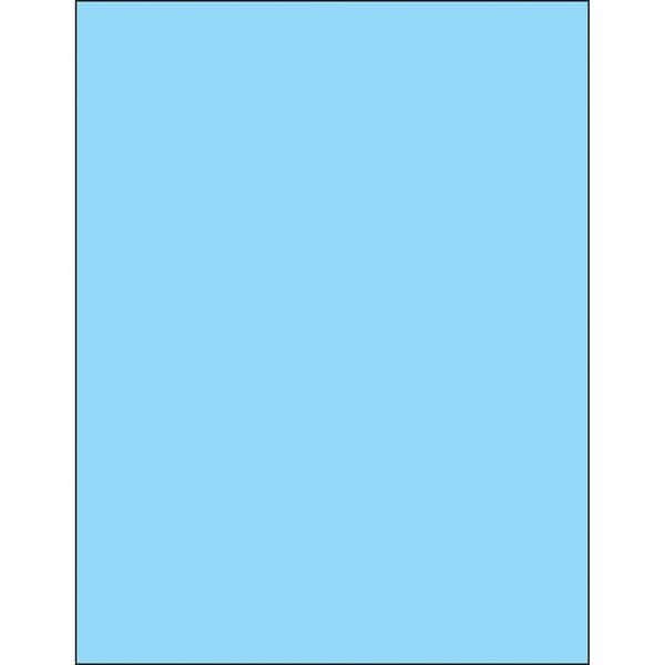 Tape Logic® Removable Rectangle Laser Labels, 8 1/2" x 11", Pastel Blue, 100/Case