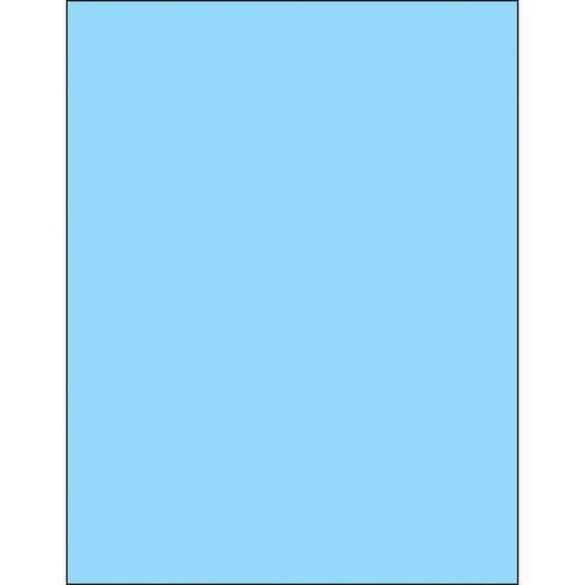 Tape Logic® Removable Rectangle Laser Labels, 8 1/2" x 11", Pastel Blue, 100/Case