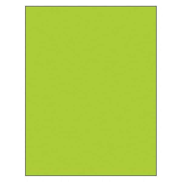 Tape Logic® Removable Rectangle Laser Labels, 8 1/2" x 11", Fluorescent Green, 100/Case