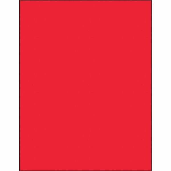 Tape Logic® Removable Rectangle Laser Labels, 8 1/2" x 11", Fluorescent Red, 100/Case
