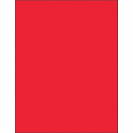 Tape Logic® Removable Rectangle Laser Labels, 8 1/2" x 11", Fluorescent Red, 100/Case