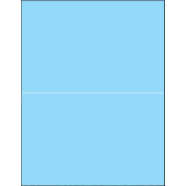 Tape Logic® Removable Rectangle Laser Labels, 8 1/2" x 5 1/2", Pastel Blue, 200/Case