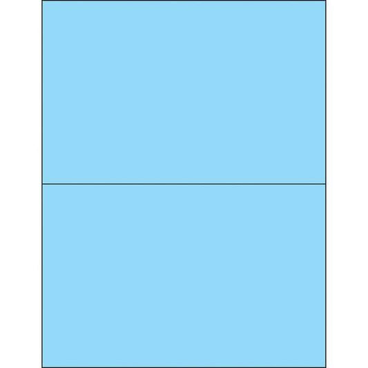 Tape Logic® Removable Rectangle Laser Labels, 8 1/2" x 5 1/2", Pastel Blue, 200/Case