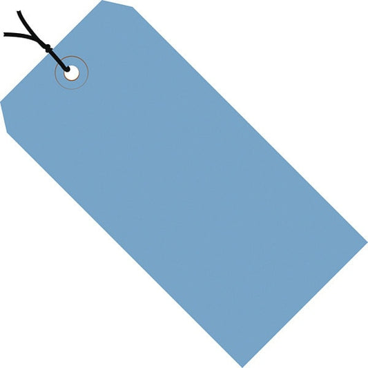 Shipping Tags, Pre-Strung, 13 Pt., 8" x 4", Dark Blue 500/Case