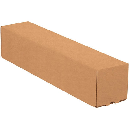 Square Mailing Tubes, 3" x 3" x 25", Kraft, 25/Bundle