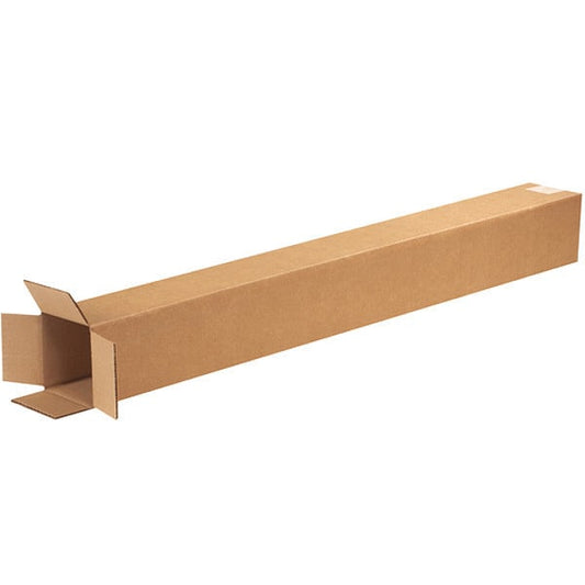 Tall Corrugated Boxes, 5" x 5" x 60", Kraft, 20/Bundle