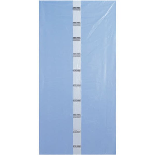VCI Gusset Poly Bags, 23" x 17" x 46", 4 mil, Blue, None, 100 PK