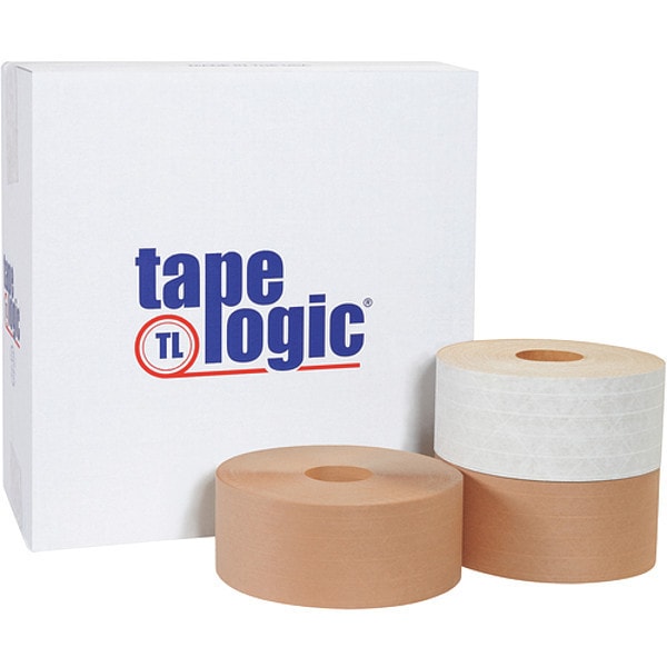 Tape Logic® #7700 Reinforced Water Activated Tape, 3" x 450', Kraft, 10/Case