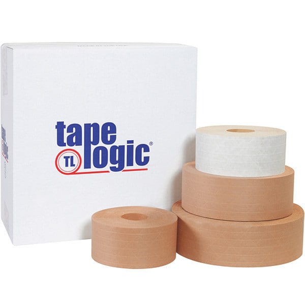 Tape Logic® #7200 Reinforced Water Activated Tape, 72mm x 375', White, 8/Case
