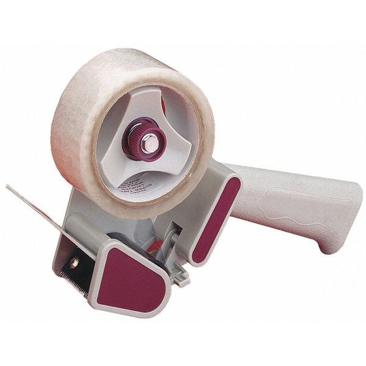 Tape Dispenser, Economical 2", PK24, 2" Max. Tape Width. Plastic, Gray/Burgundy