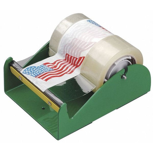 Tape Dispenser, Multi-roll, Tabletop, 6", 6" Max. Tape Width. metal, Green