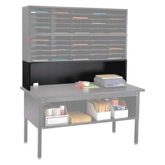 E Z Sort Riser, 57-1/2" W 14" H, Black Tabletop
