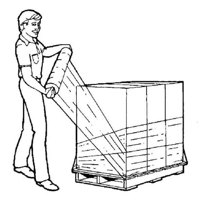 Hand Stretch Wrap 15 in W x 1000 ft L., Blown Style, 80 ga, Purple