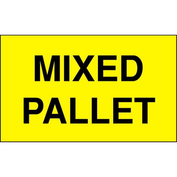 3" x 5" Adhesive Back Shipping Labels, Mixed Pallet, Pk500