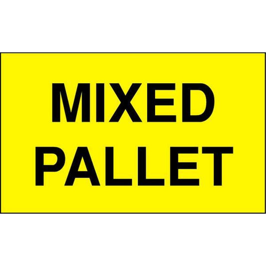 3" x 5" Adhesive Back Shipping Labels, Mixed Pallet, Pk500