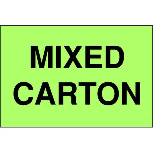 2" x 3" Adhesive Back Shipping Labels, Mixed Carton, Pk500