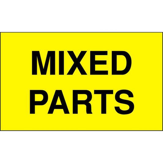 3" x 5" Adhesive Back Shipping Labels, Mixed Parts, Pk500
