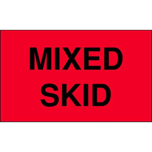Shipping Labels, 5 In. W, Black/Red, PK500