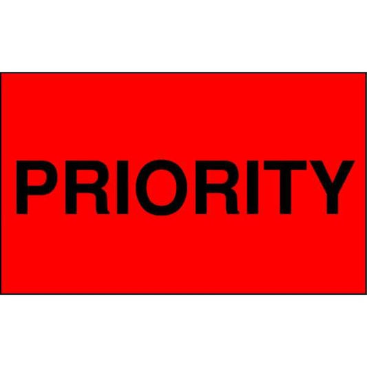 3" x 5" Adhesive Back Shipping Labels, Priority, Pk500
