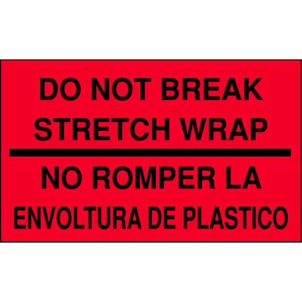 Shipping Labels, 3 In. H, Black/Red, PK50