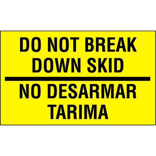 Shipping Labels, Black/Yellow, PK500
