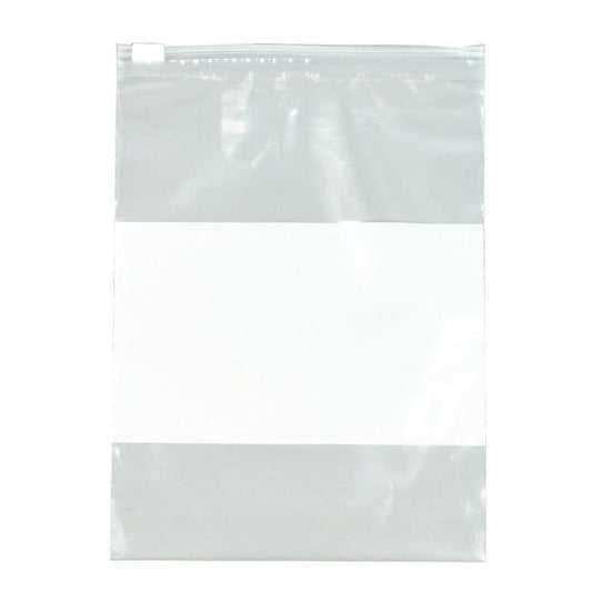 Reclosable Poly Bag, Slide Seal, 9 in L, 6 in W, 3 mil Thick, Low Density Polyethylene (LDPE)