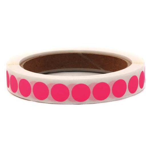 Blank Dot Label Pink 1/2", Pk1000
