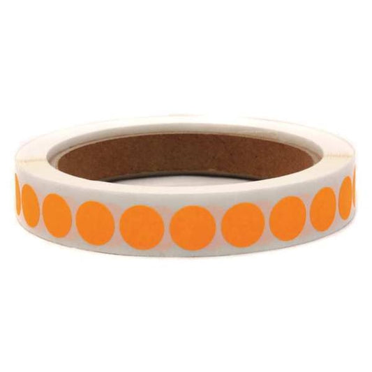 Blank Dot Label Orange 1/2"W, Pk1000