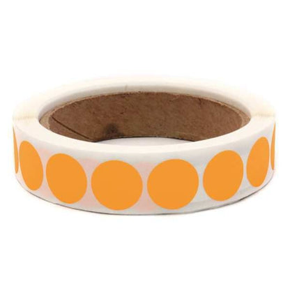 Blank Dot Label Orange 3/4"W, Pk1000