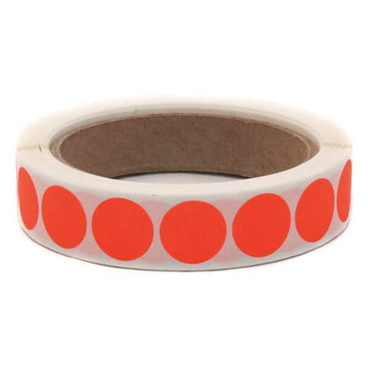 Blank Dot Label Red 3/4"W, Pk1000