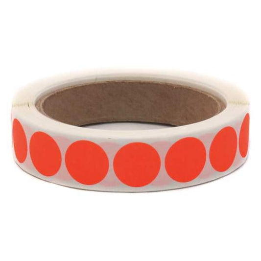 Blank Dot Label Red 3/4"W, Pk1000