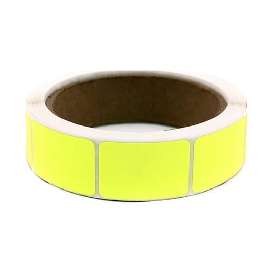 Blank Square Label Yellow 1"W, Pk500