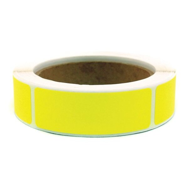Blank Square Label 1" Yellow, Pk250