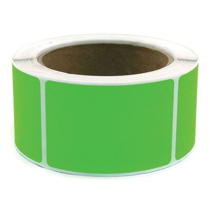 Blank Square Label Green 2"W, Pk200