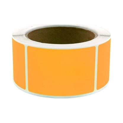 Blank Square Label 2", Orange, Pk200