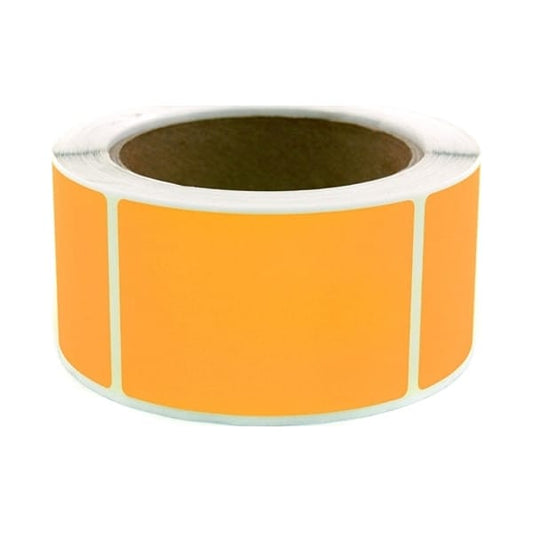 Blank Square Label 2", Orange, Pk200