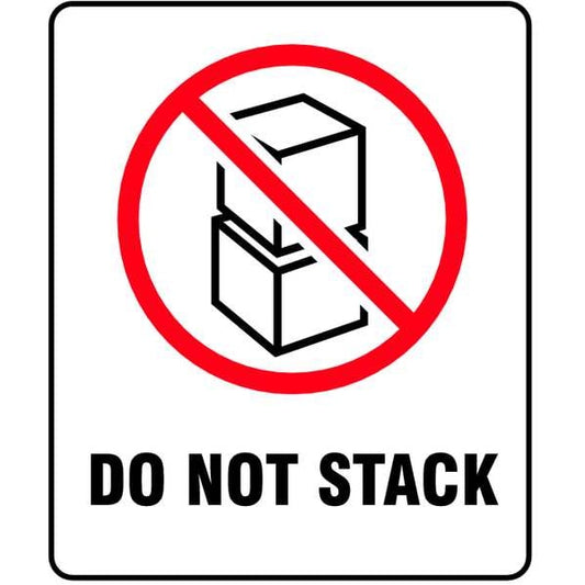 3" x 4" White Shipping Labels, Do Not Stack, Pk500