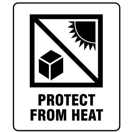 3" x 4" White Shipping Labels, Protect From Heat, Pk100