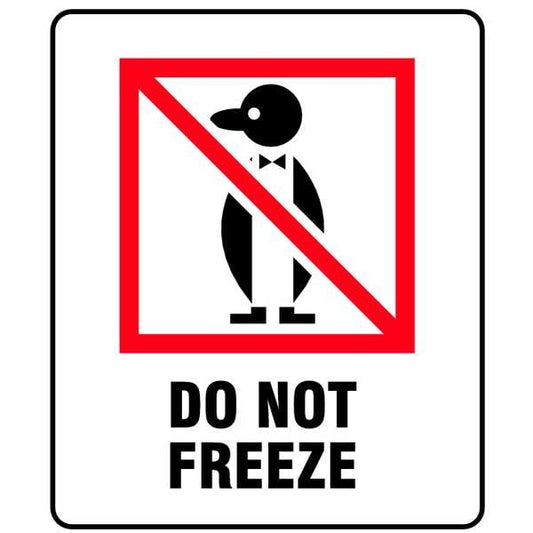 3" x 4" White Shipping Labels, Do Not Freeze, Pk100