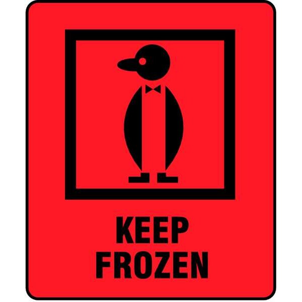 3" x 4" Red Shipping Labels, Keep Frozen, Pk500