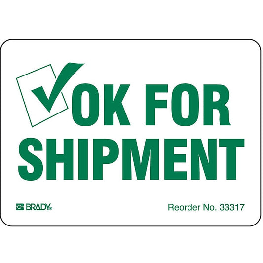 2-7/8" x 4" Shipping Labels, Ok for Shipment, Paper, Pk100