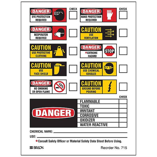 Rectangle Secondary Label, Multicolor, Pk100