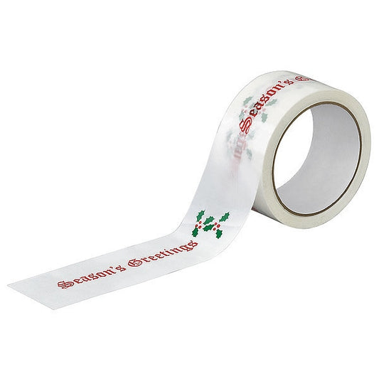 Carton Tape, Red/Green/White, 2Inx55Yd