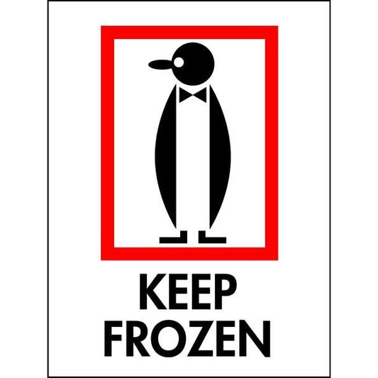 4" x 3" Adhesive Back Shipping Labels, Keep Frozen, Pk500