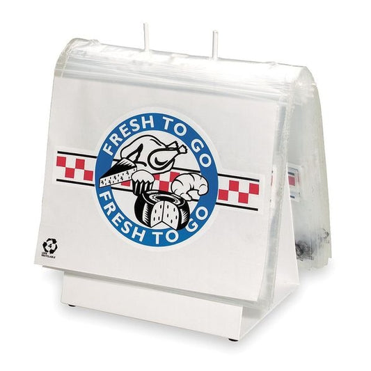 Reclosable Poly Bag, Zip Seal, 8 in L, 10 1/2 in W, 1.25 mil Thick, Low Density Polyethylene (LDPE)