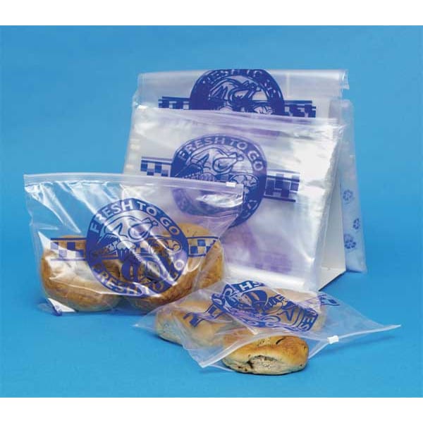 Reclosable Poly Bag, Zip Seal, 8 in L, 10 1/2 in W, 1.25 mil Thick, Low Density Polyethylene (LDPE)