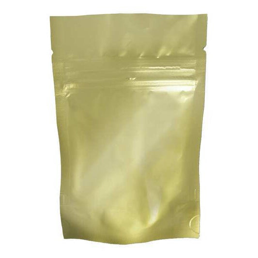Stand-Up Pouch, Zip Seal, 6 in L, 4 in W, 4.5 mil Thick, Foil, Polyethylene Terephthalate (PET)