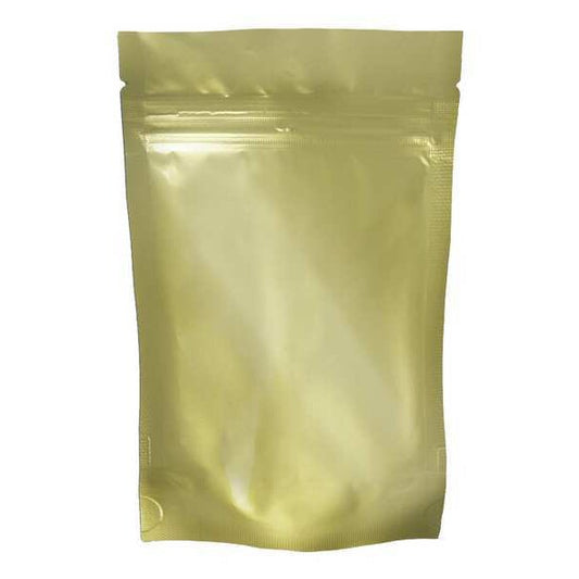 Stand-Up Pouch, Zip Seal, 8 in L, 5 in W, 4.5 mil Thick, Foil, Polyethylene Terephthalate (PET)