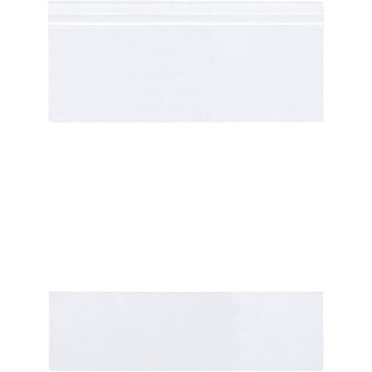 Poly Bag, Block Rclsbl, 4" x 8.4mm, PK1000, 8" L, 4" W, Clear